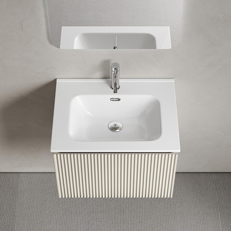 Тумба под раковину Sancos Snob R 1.0 60 SNR1.060CE подвесная цвет Beige Soft