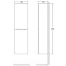 Шкаф пенал BelBagno Fly-Marino 40 FLY-MARINO-1500-2A-SC-RW-P-R подвесной