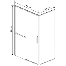Душевой уголок Vincea Slim Soft 110x100 VSR-1SS1011CLGM