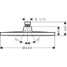 Верхний душ Hansgrohe Crometta S 240 1jet 26723670 черный матовый