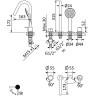 Смеситель на борт ванны Cezares Leaf LEAF-BVDM4-L-01