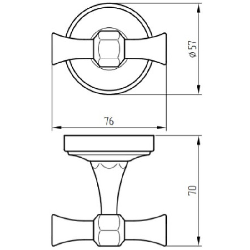 Крючок Migliore Fortuna 27707 Бронза