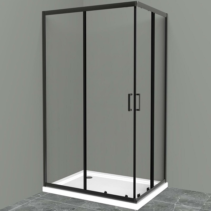 Душевой уголок BelBagno Uno 120х100 UNO-195-AH-2-120/100-C-NERO