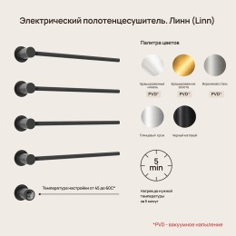 Электрический полотенцесушитель Sancos Linea 66.5х53 SC14001MB цвет Черный матовый