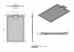 Душевой поддон из искусственного камня Vincea 140x90 VST-4SRL9014W