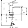 Смеситель для раковины Hansgrohe Rebris E 72553670 черный матовый