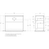 Тумба под раковину BelBagno Kraft 100 KRAFT-1000-2C-PIA-BO