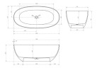 Карбоновая ванна Abber Karbon 170x75 AK9001-1.7 Черная без гидромассажа