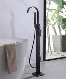 Смеситель для ванны Abber Wasserfall AF8615B черный матовый