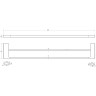 Полотенцедержатель Cezares Slider SLIDER-THD-80-GM двойной
