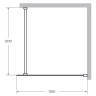Душевая перегородка Cezares Liberta 125 LIBERTA-L-1-125-120-C-NERO