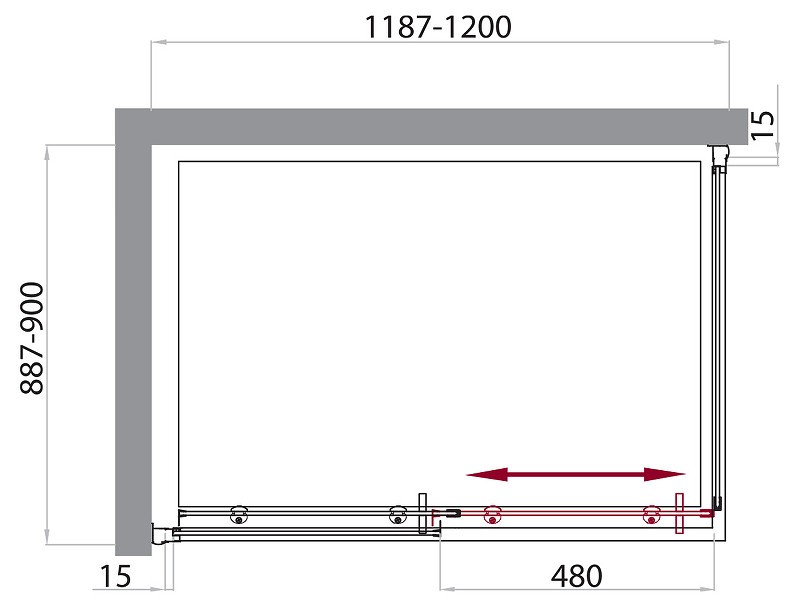 Душевой уголок BelBagno Uno 120х90 UNO-AH-1-120/90-P-Cr
