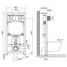 Комплект унитаза с инсталляцией BelBagno Sfera-R BB046CHR/BB2111SC/BB002-80/BB014-SR-BIANCO