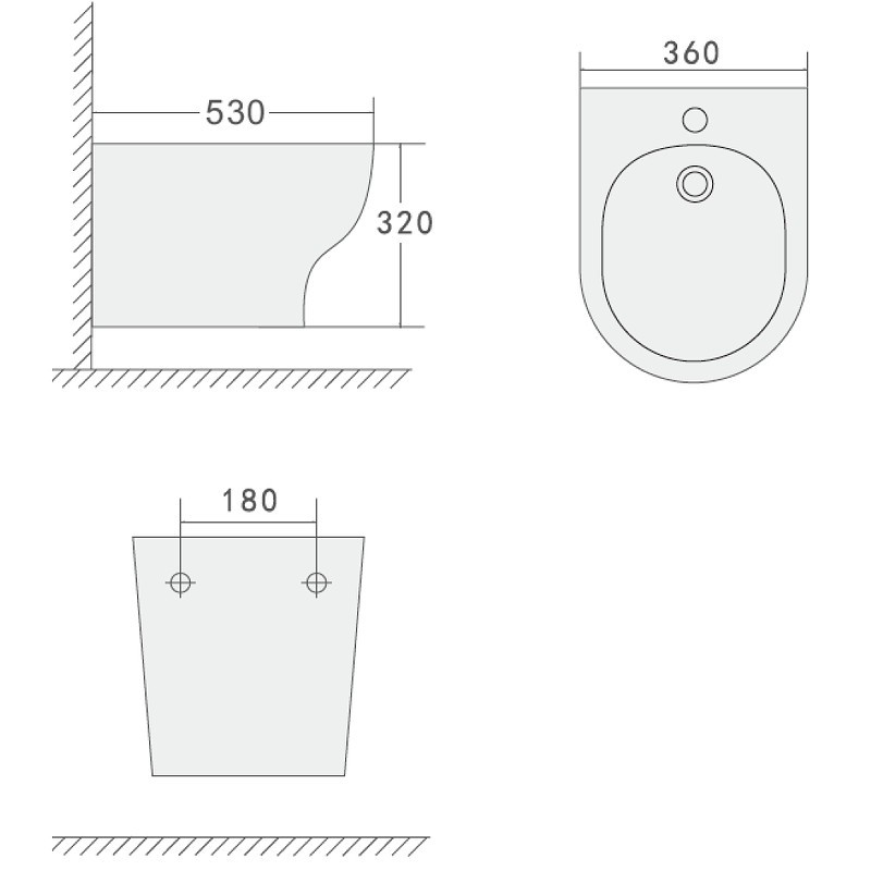 Биде Boheme Fiore 978-BIDET-W подвесное