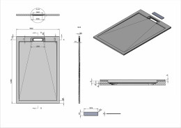 Душевой поддон из искусственного камня Vincea 160x90 VST-4SRL9016W
