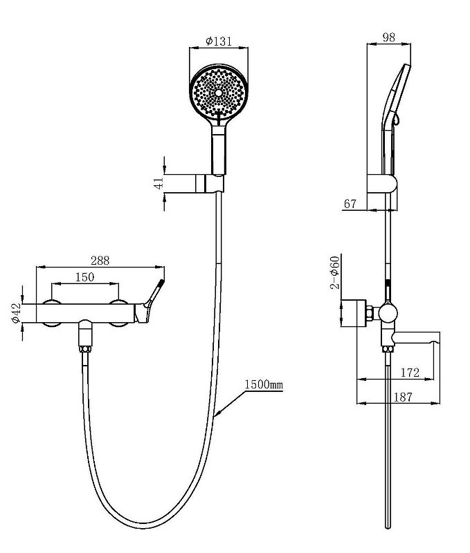 Смеситель для ванны Vincea Феерие (Feerie) VTFW-5FE2BG