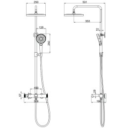 Душевая система Vincea Rim VSFS-2RM1CH