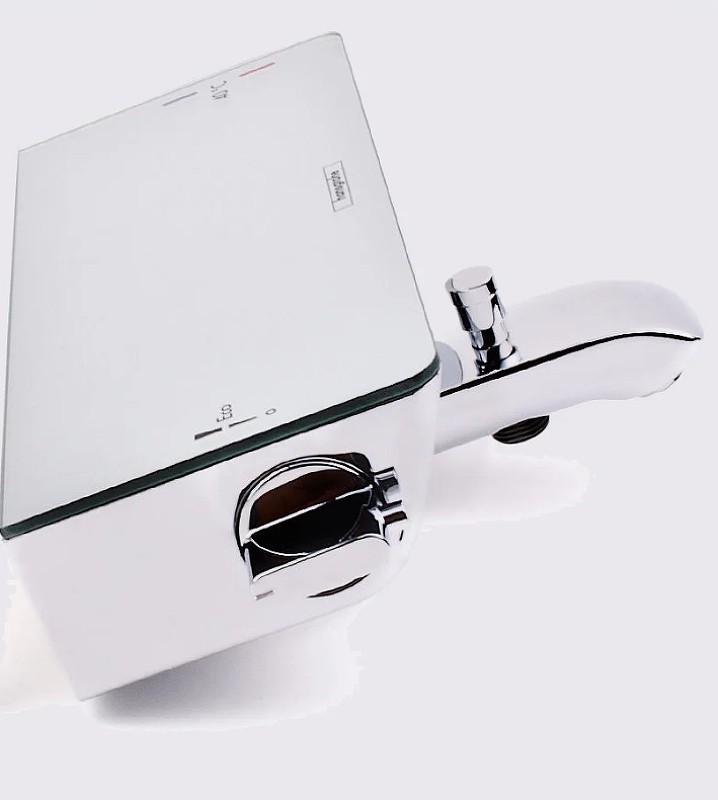 Смеситель для ванны Hansgrohe Ecostat Select 13141400 с термостатом Хром Белый