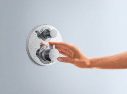 Смеситель для душа Hansgrohe Ecostat S 15757000 с термостатом Хром
