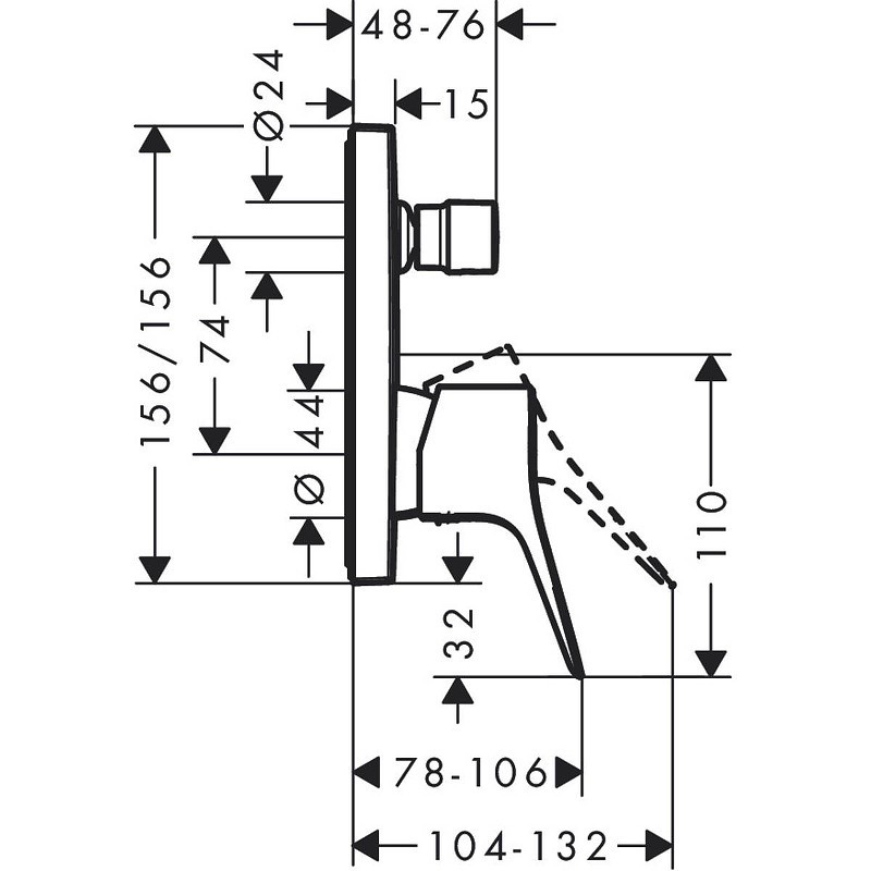 Смеситель для душа Hansgrohe Vivenis 75415000 Хром