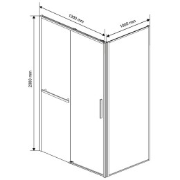 Душевой уголок Vincea Slim Soft 130x100 VSR-1SS1013CLGM