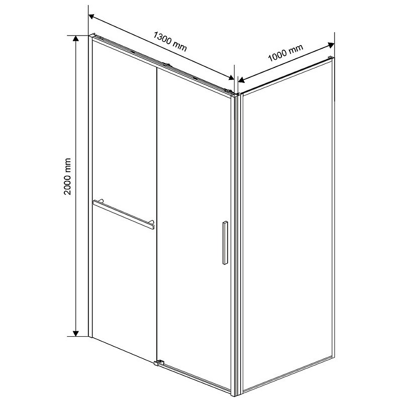 Душевой уголок Vincea Slim Soft 130x100 VSR-1SS1013CLGM