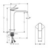 Смеситель для раковины Hansgrohe Vivenis 75042670 черный матовый