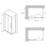 Душевой уголок Abber Schwarzer Diamant 110x50 AG30110BH-S50B профиль Черный стекло прозрачное