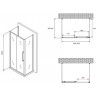Душевой уголок Abber Schwarzer Diamant 160x90 AG30160BMH-S90BM-S90BM профиль Черный стекло матовое