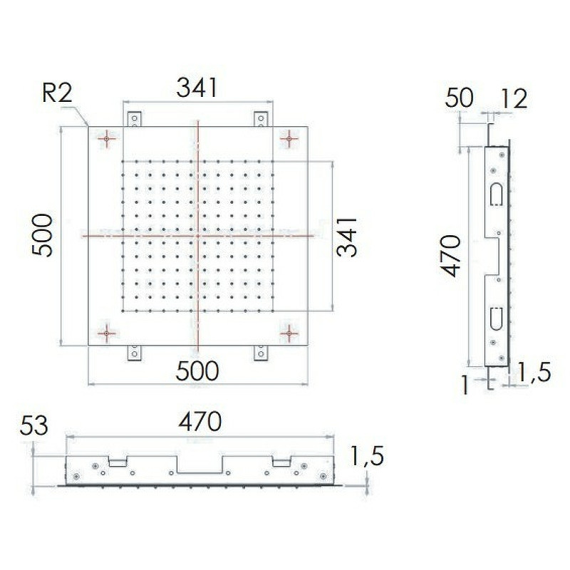 Верхний душ Remer 357SFS50NO