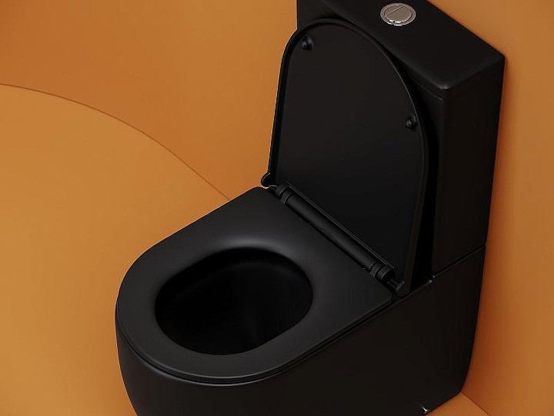 Унитаз-компакт Ceramicanova Metropol CN4001TMB Черный матовый с бачком и сиденьем Микролифт