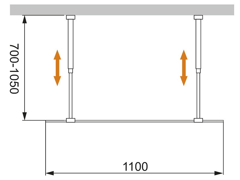 Душевая перегородка Cezares Liberta 110 LIBERTA-L-2-110-GR-Cr