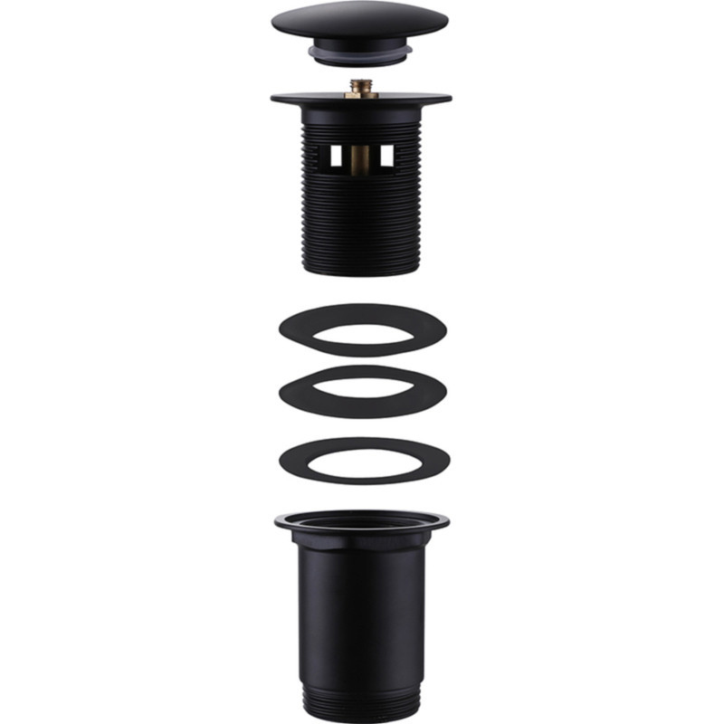 донный клапан Abber AF0010B Click-Clack черный матовый
