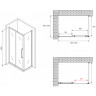 Душевой уголок Abber Schwarzer Diamant 160x100 AG30160BMH-S100BM профиль Черный стекло матовое