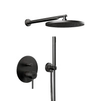 Душевая система Remer X Style X09S02OCFP цвет Черный брашированный хром