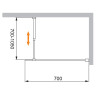 Душевая перегородка Cezares Liberta 70 LIBERTA-L-1-70-C-Cr