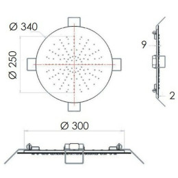 Верхний душ Remer SS357EFM34