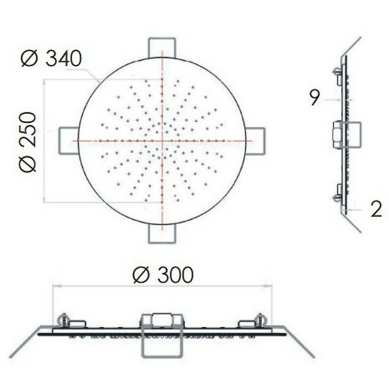 Верхний душ Remer SS357EFM34