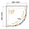 Душевой уголок Cezares Molveno 100x100 MOLVENO-R-2-100-C-BORO-IV