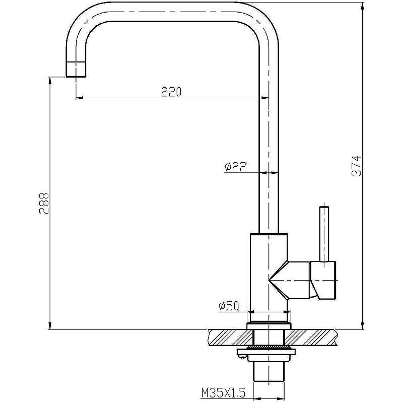 Смеситель для кухни BelBagno BB-LAM03A-IN