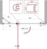 Душевая дверь BelBagno Uno 110 UNO-B-12-40+70-C-Cr