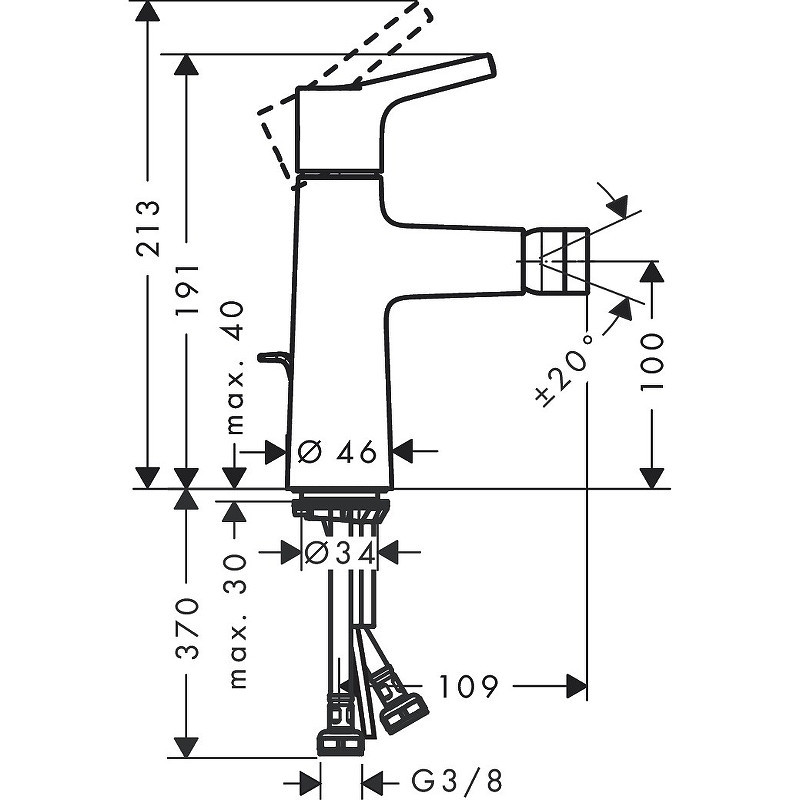 Смеситель для биде Hansgrohe Talis S 72200000 Хром