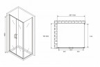 Душевой уголок Abber Sonnenstrand 100x80 AG04100C-S80 профиль Хром стекло прозрачное