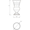 Стакан для зубных щеток Migliore Luxor 26124