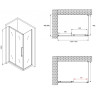 Душевой уголок Abber Schwarzer Diamant 130x50 AG30130BH-S50B профиль Черный стекло прозрачное