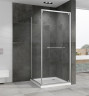 Душевой уголок Abber Schwarzer Diamant 90x90 AG0A090 профиль Хром стекло прозрачное