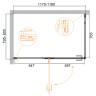 Душевой уголок Cezares Bellagio 120x80 BELLAGIO-AH-1-120/80-C-NERO