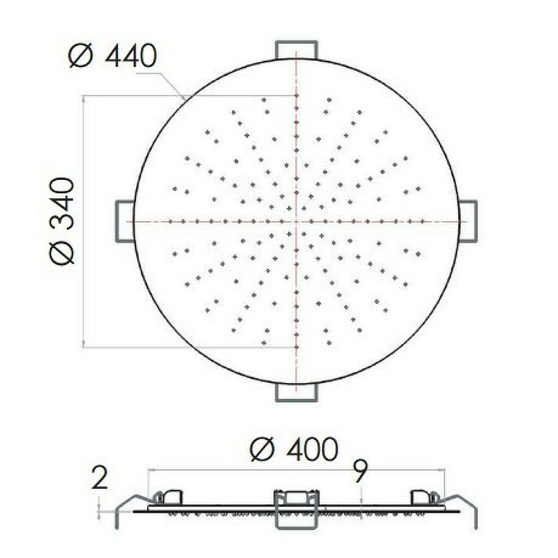Верхний душ Remer SS357EFM44