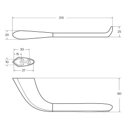 Держатель туалетной бумаги Cezares Liner LINER-PH-GM