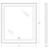 Зеркало BelBagno Kraft 70 SPC-KRAFT-700-800-LED-TCH-WARM с подсветкой